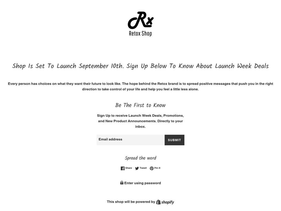 retoxshop.com — Shopify storefront screenshot