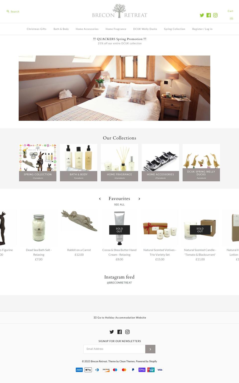 retreatluxuries.co.uk shopify website screenshot