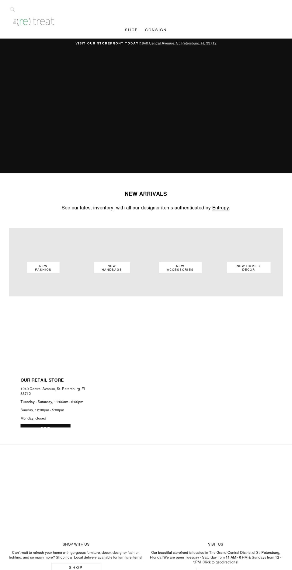 retreatstpete.com shopify website screenshot