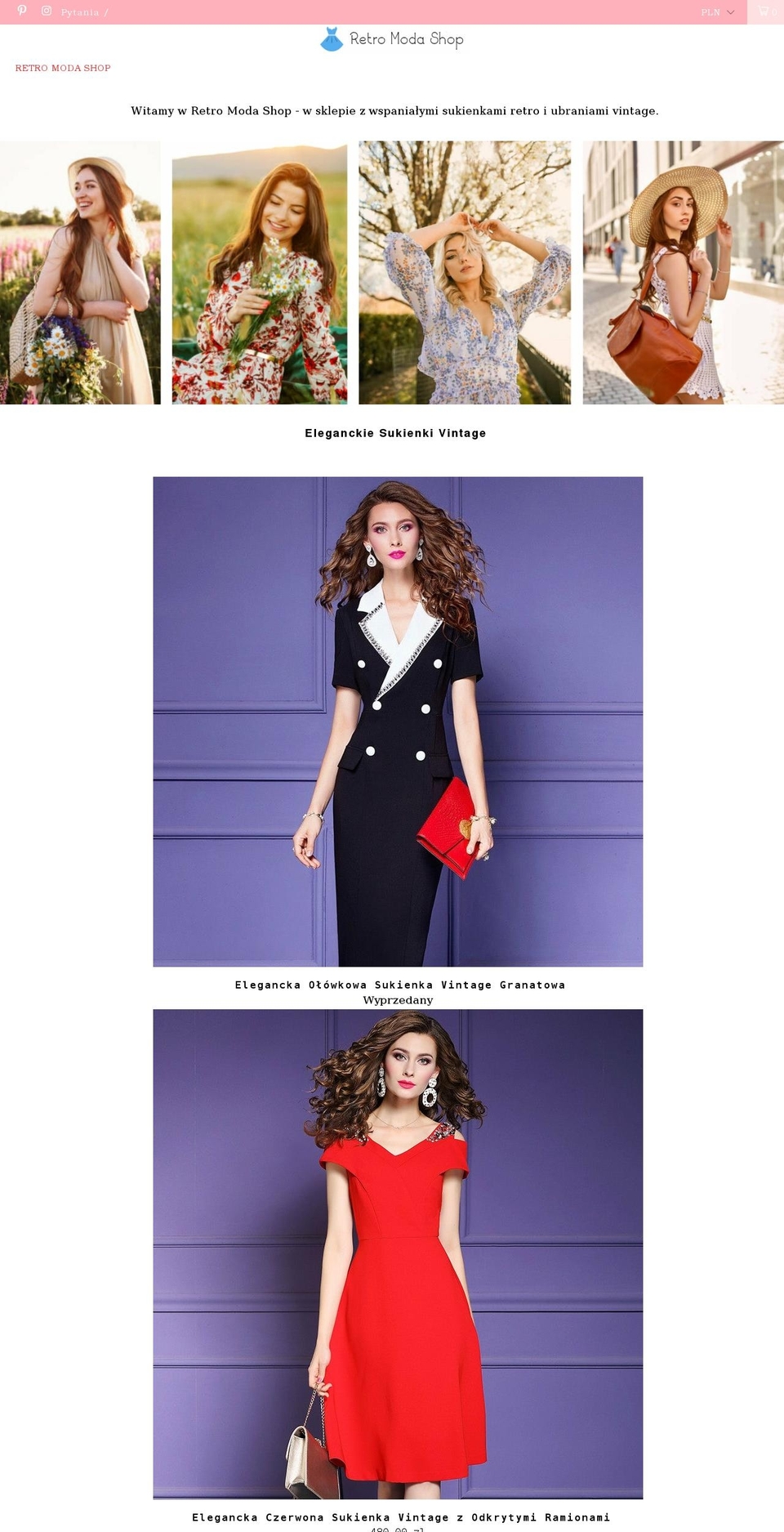 retro-moda-shop.com shopify website screenshot