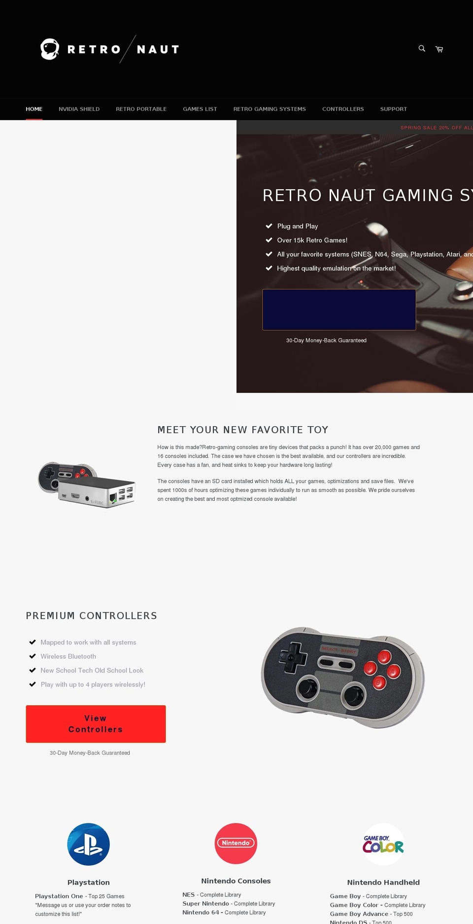 retro-naut.com — Shopify storefront screenshot