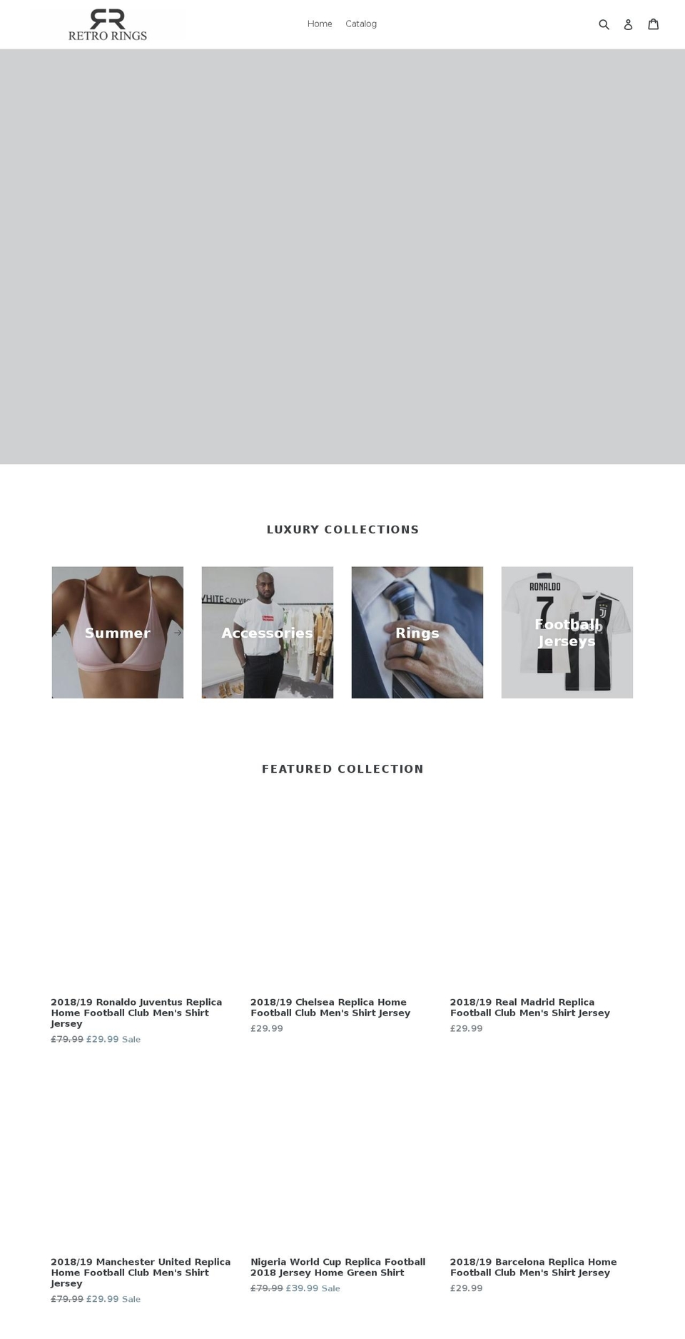 retro-rings.com — Shopify storefront screenshot