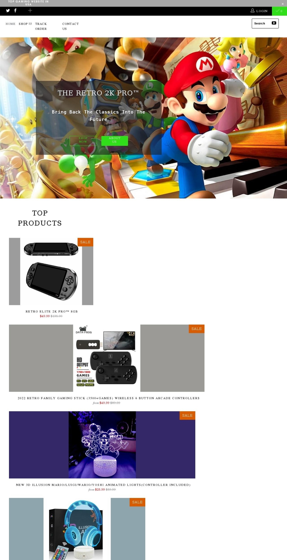 retro2k.com shopify website screenshot