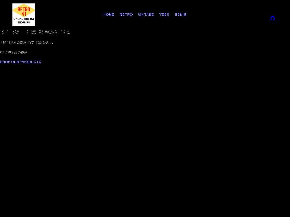 retro41.com shopify website screenshot