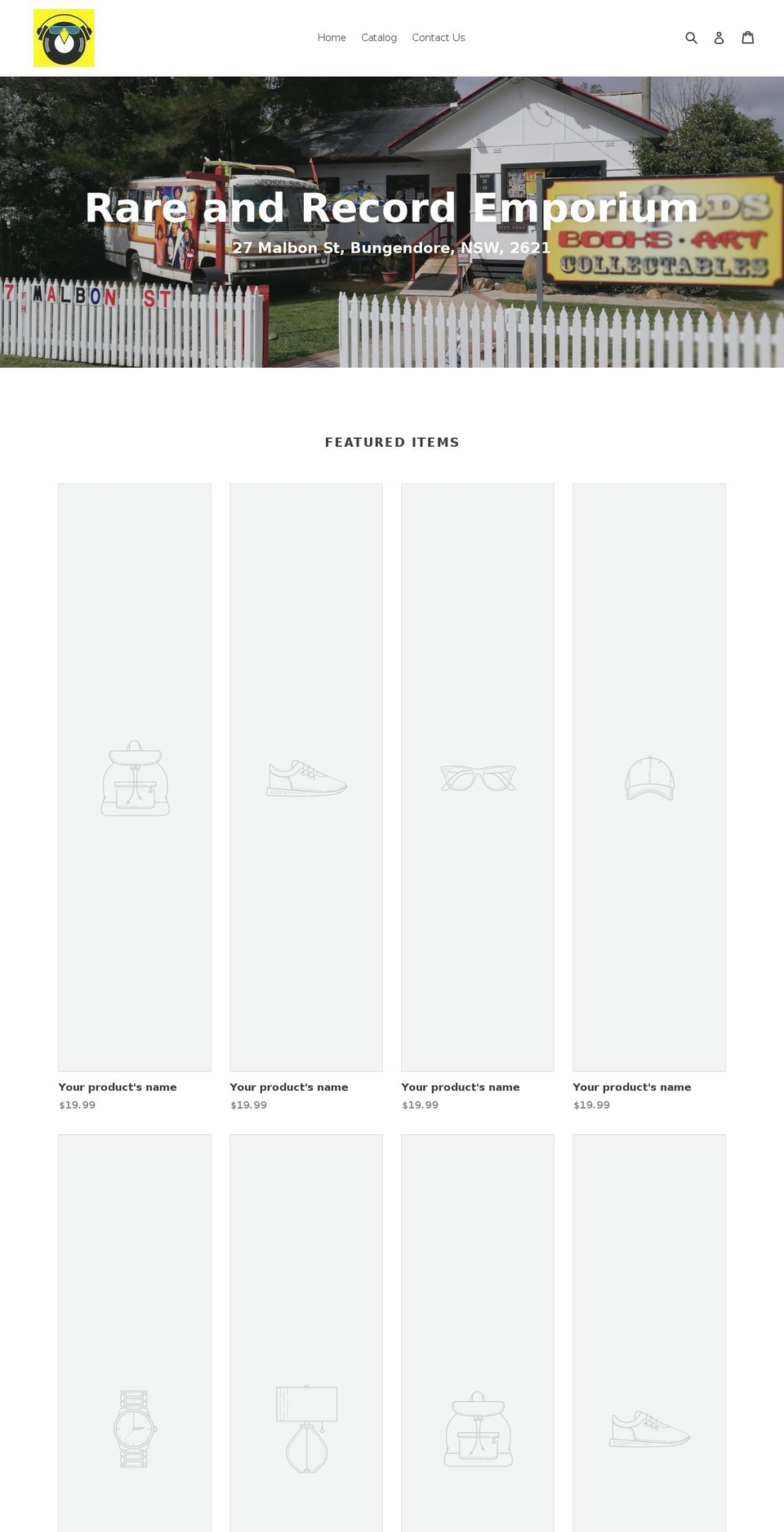 retroandrecordemporium.net shopify website screenshot