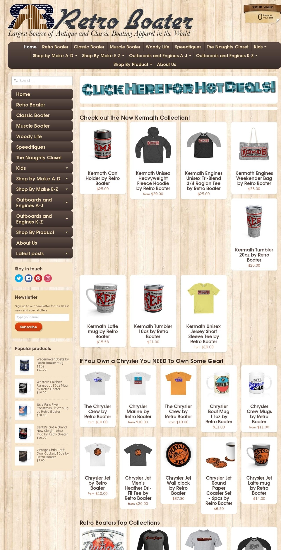 retroboater.com — Shopify storefront screenshot