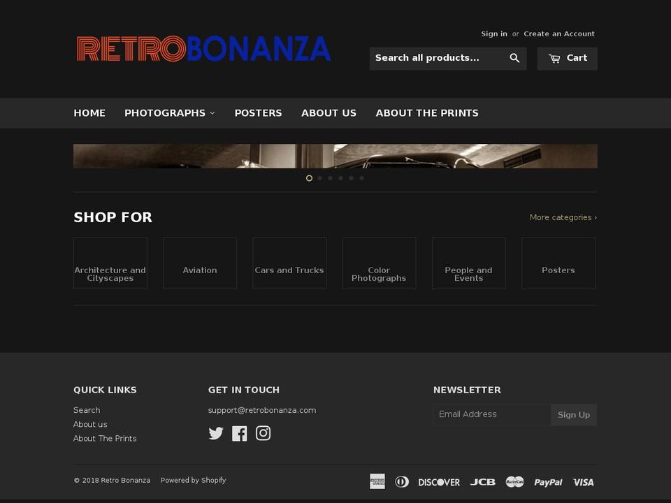 retrobonanza.com shopify website screenshot