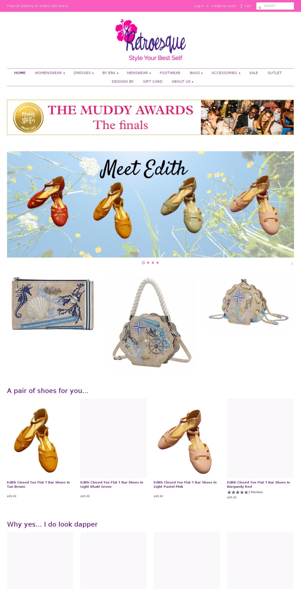 retroesqueuk.com shopify website screenshot