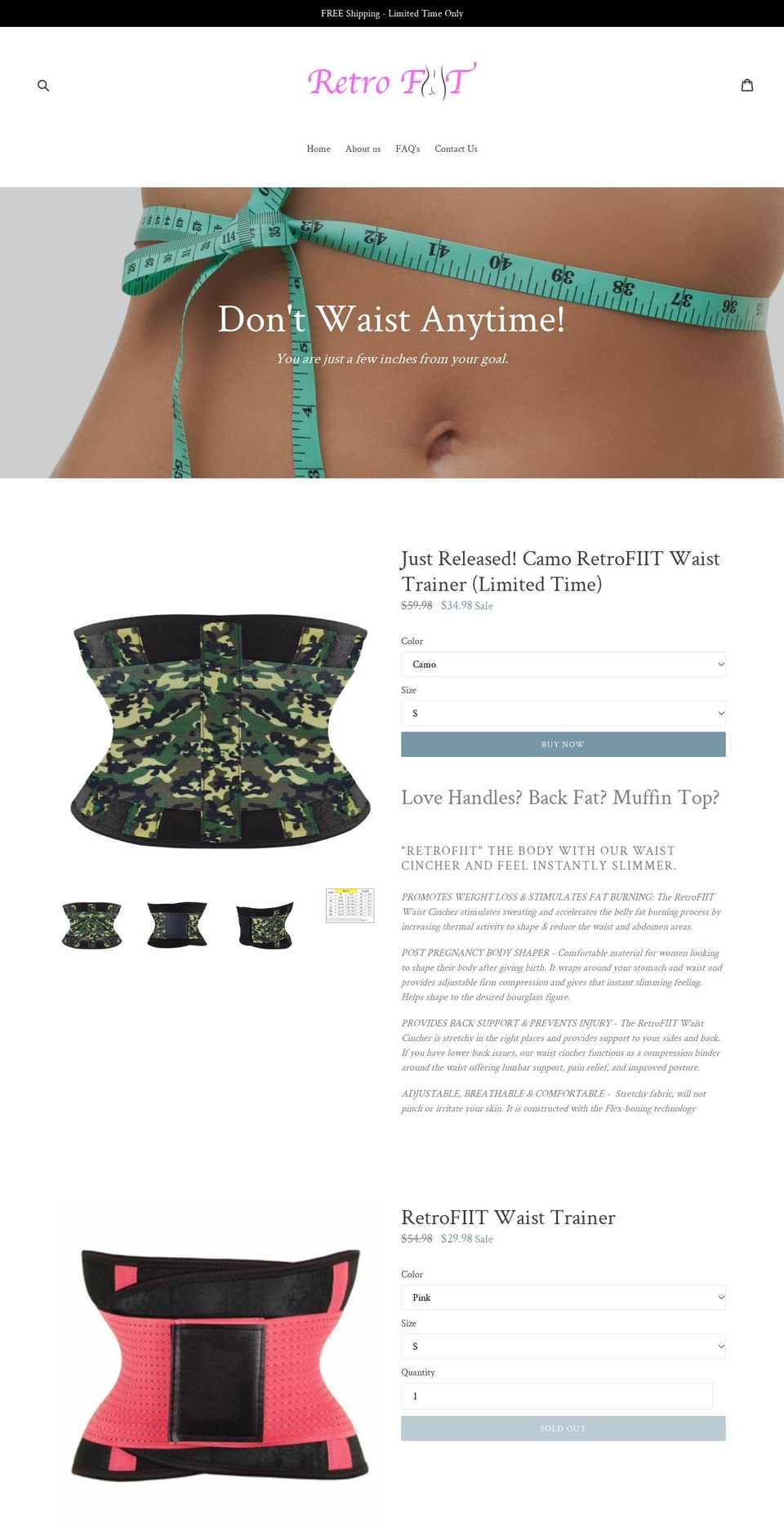 retrofiit.com — Shopify storefront screenshot