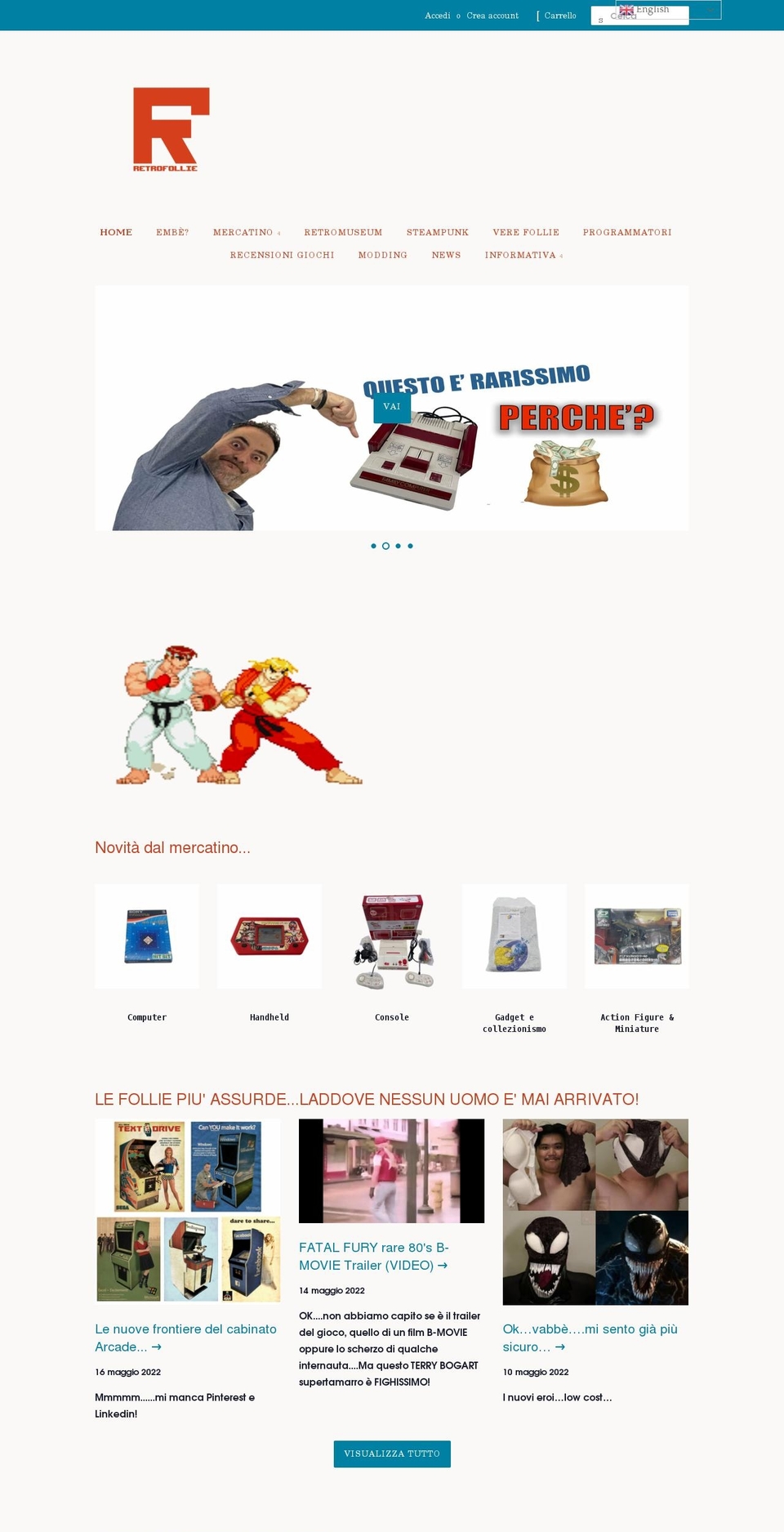 retrofollie.com shopify website screenshot