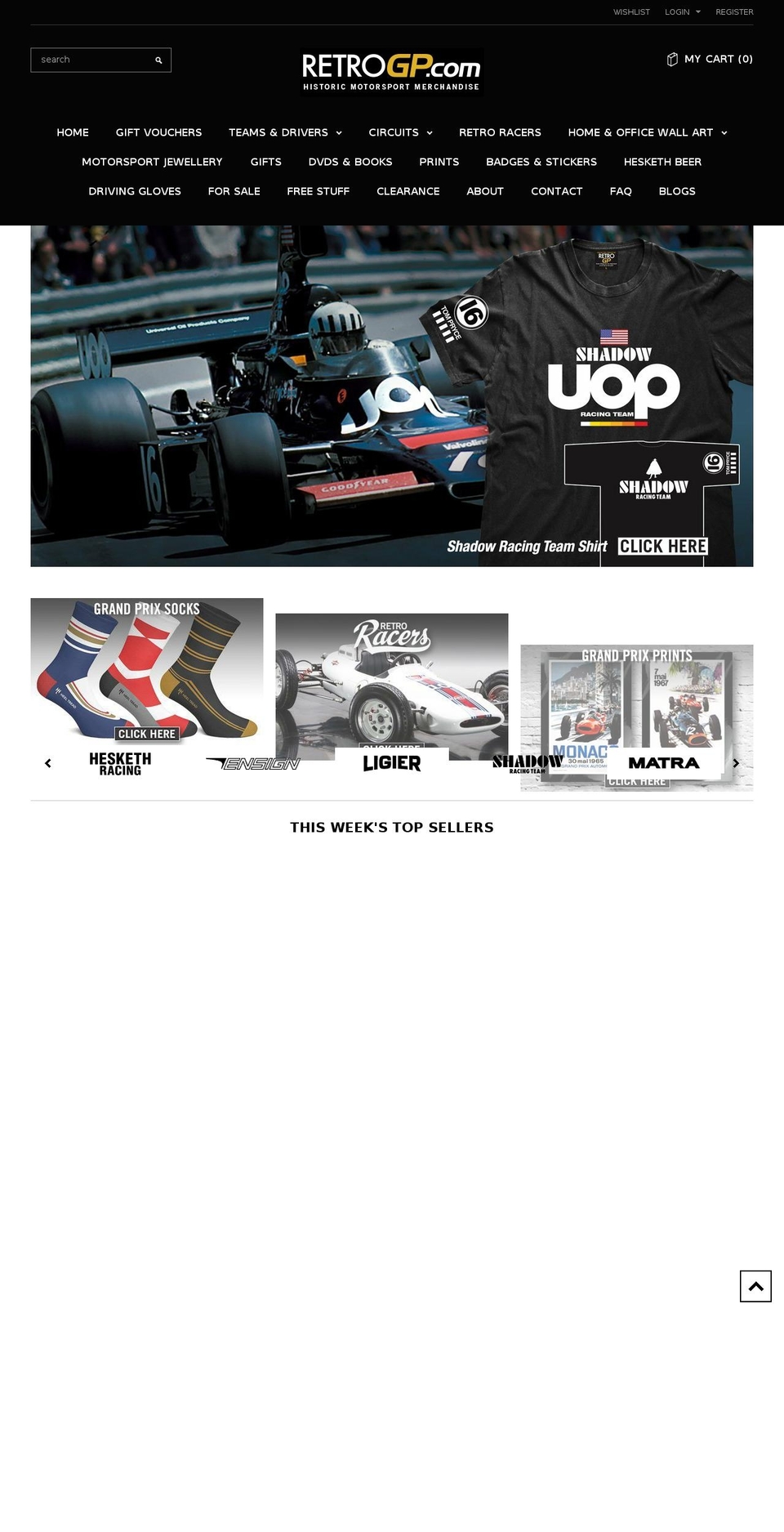 retroformula1.com — Shopify storefront screenshot