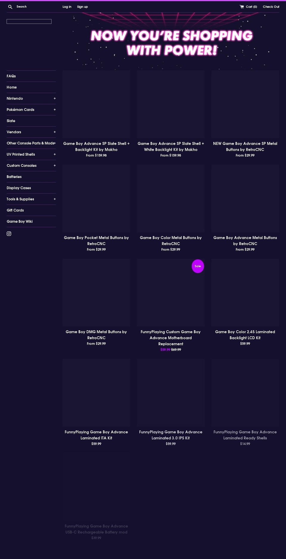 retrogamerepairshop.com shopify website screenshot