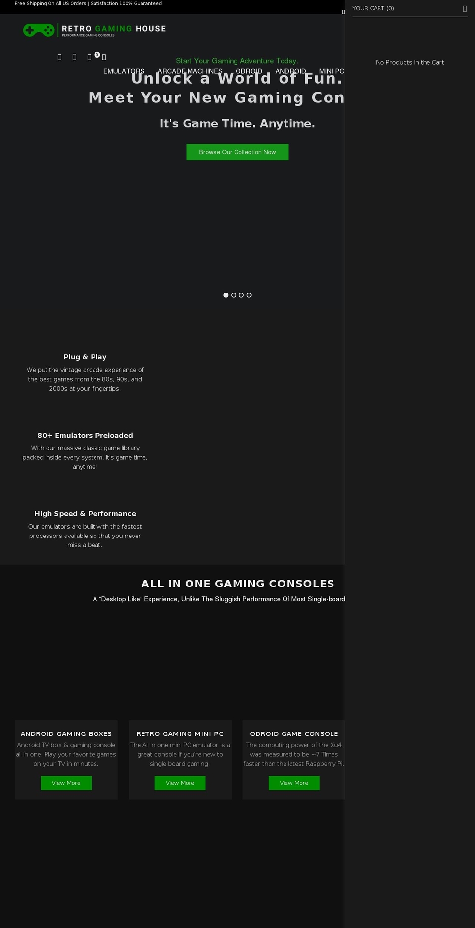 retrogaminghouse.com — Shopify storefront screenshot