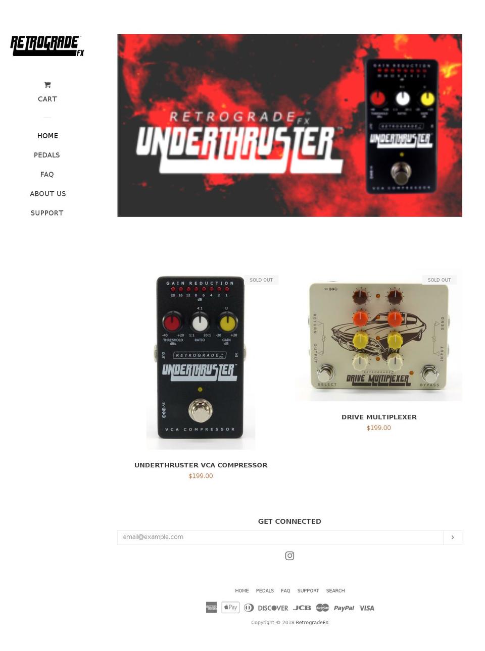 retrogradefx.com shopify website screenshot
