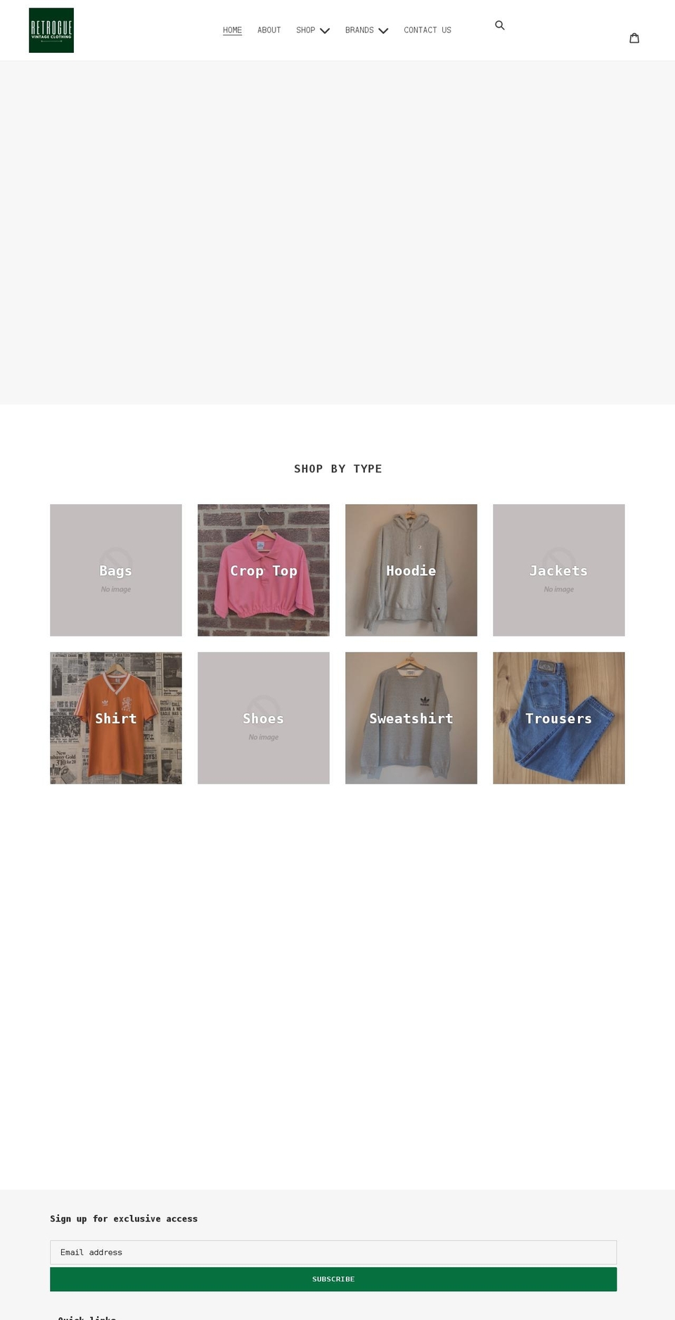 retroguevintage.com shopify website screenshot