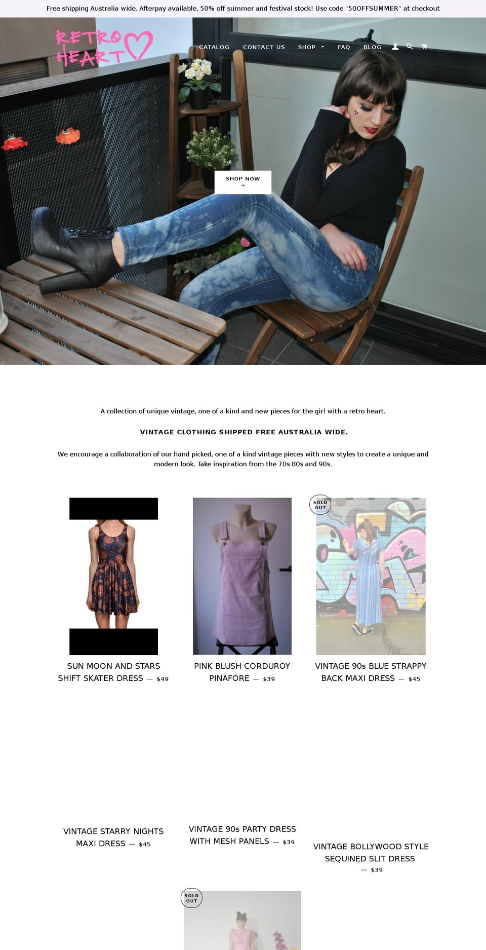 Master copy Shopify theme site example retroheart.com.au