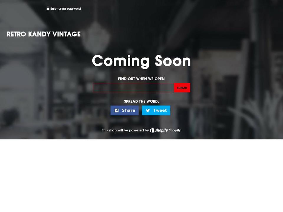 retrokandyvintage.com shopify website screenshot