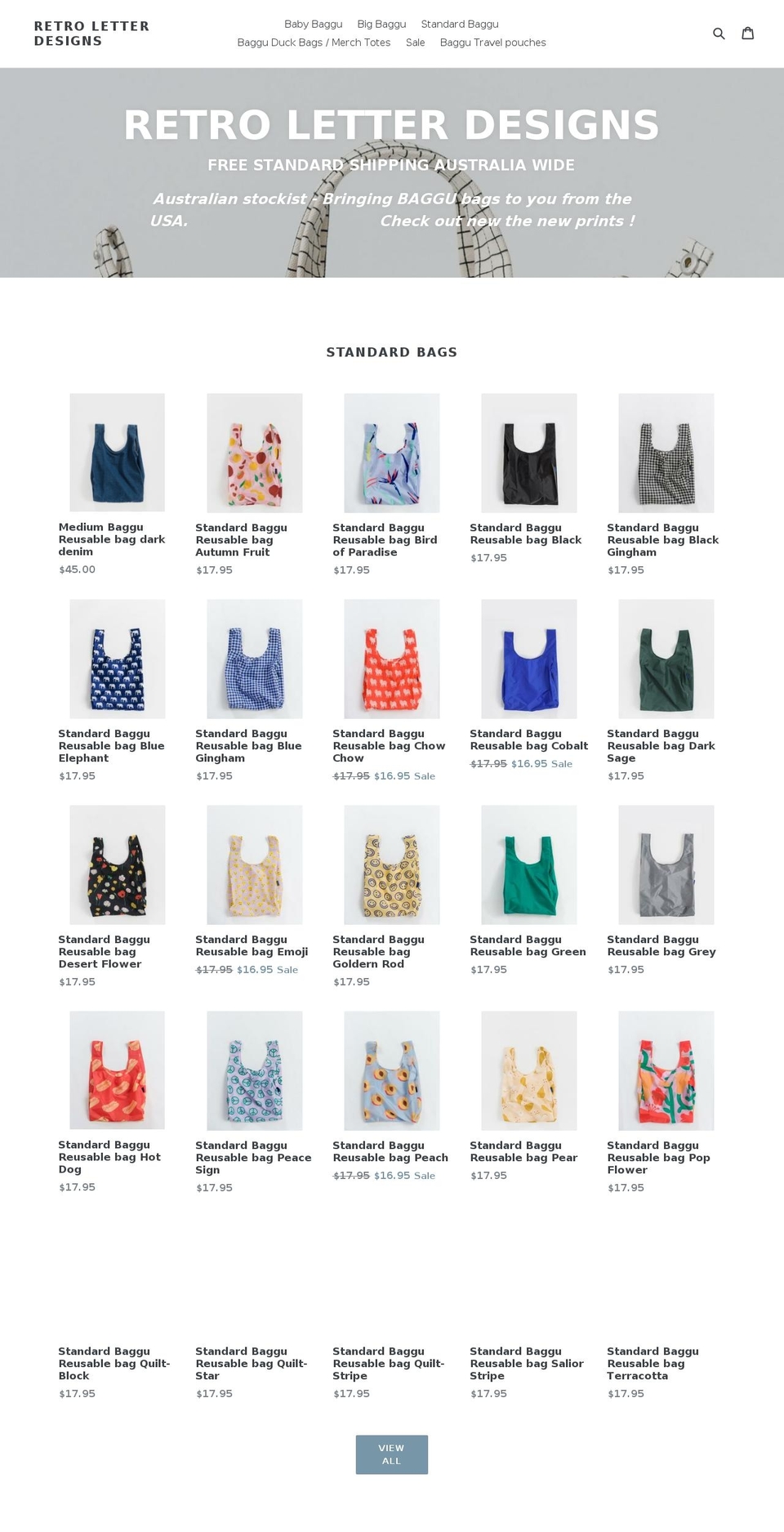 retroletterdesigns.com — Shopify storefront screenshot