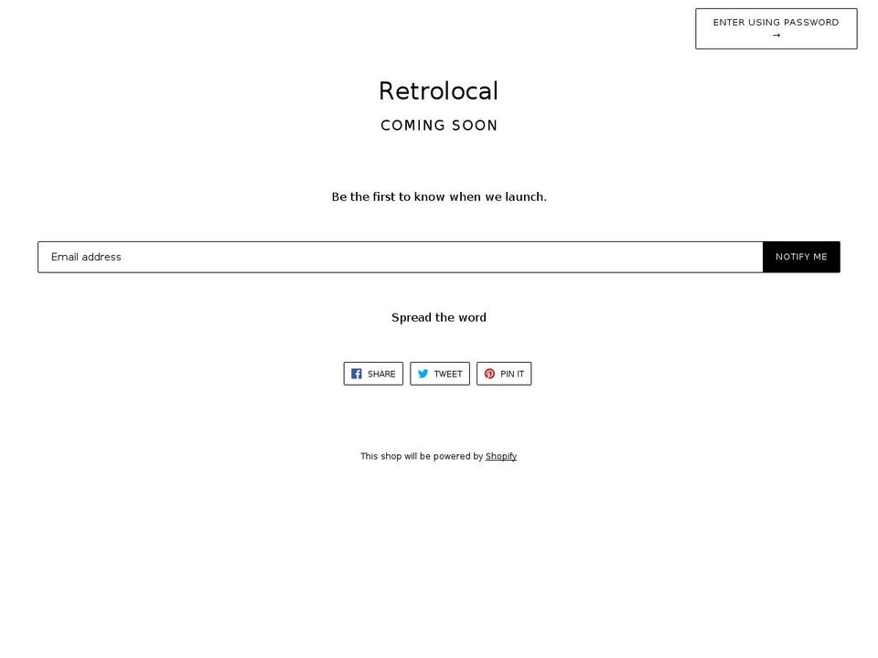 retrolocal.com — Shopify storefront screenshot