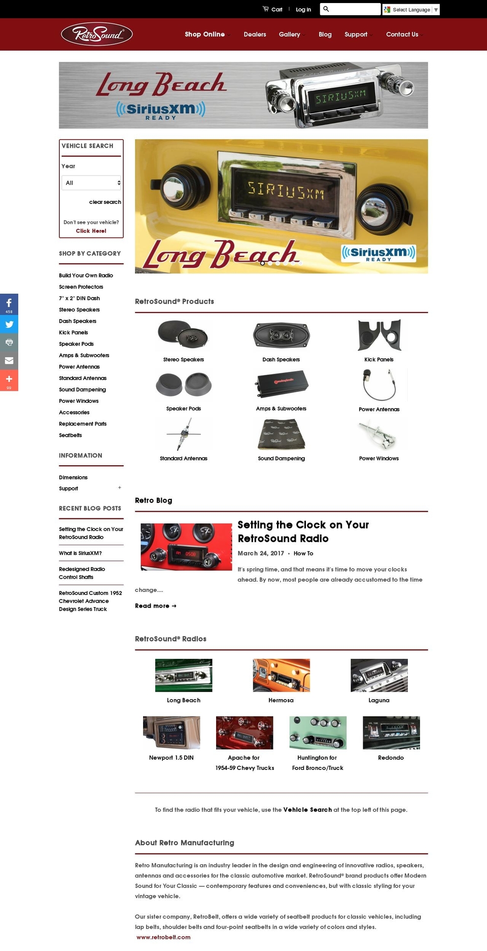 Retro Manufacturing + AJAX Filters Shopify theme site example retromanufacturing.com