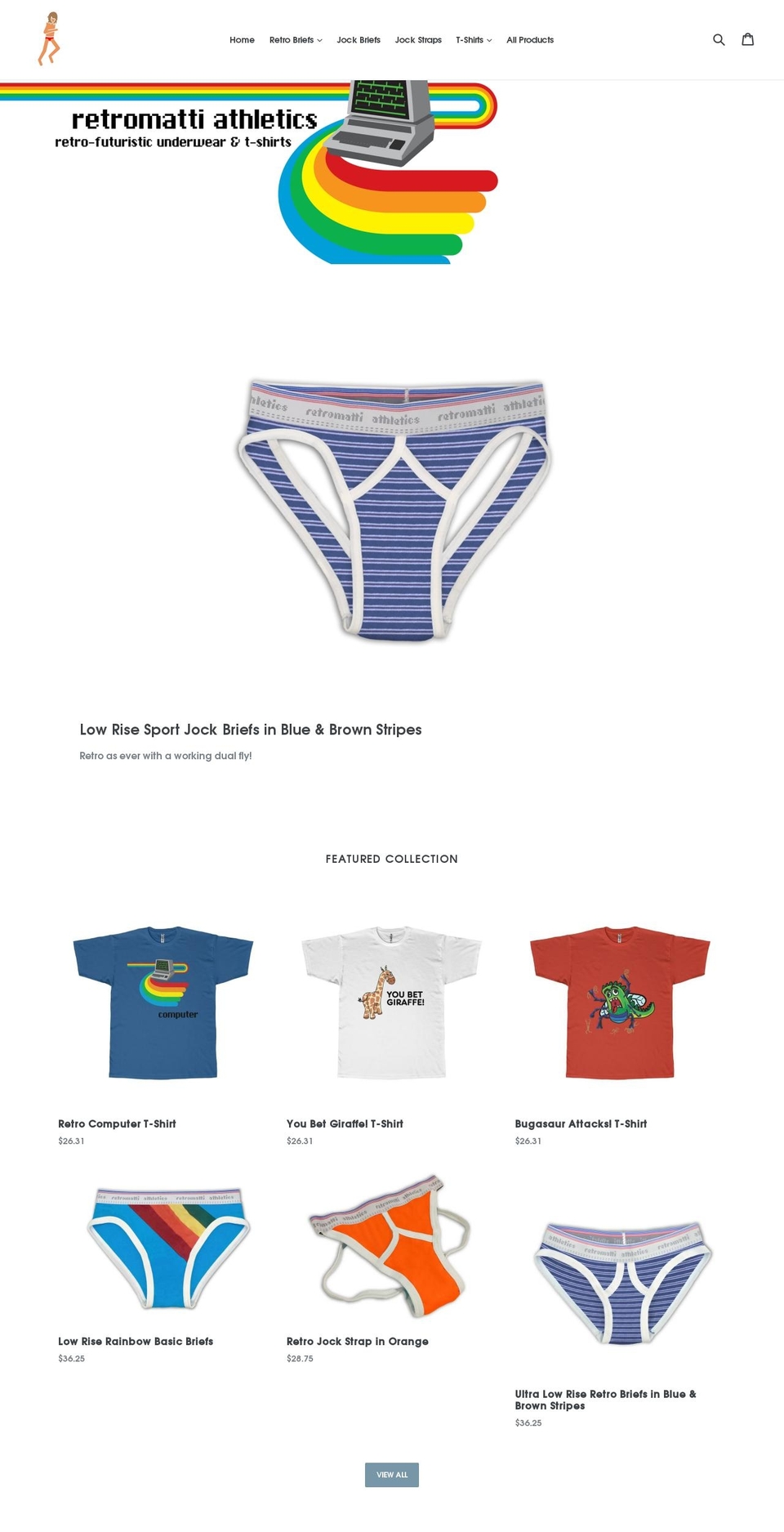 retromattiathletics.com — Shopify storefront screenshot