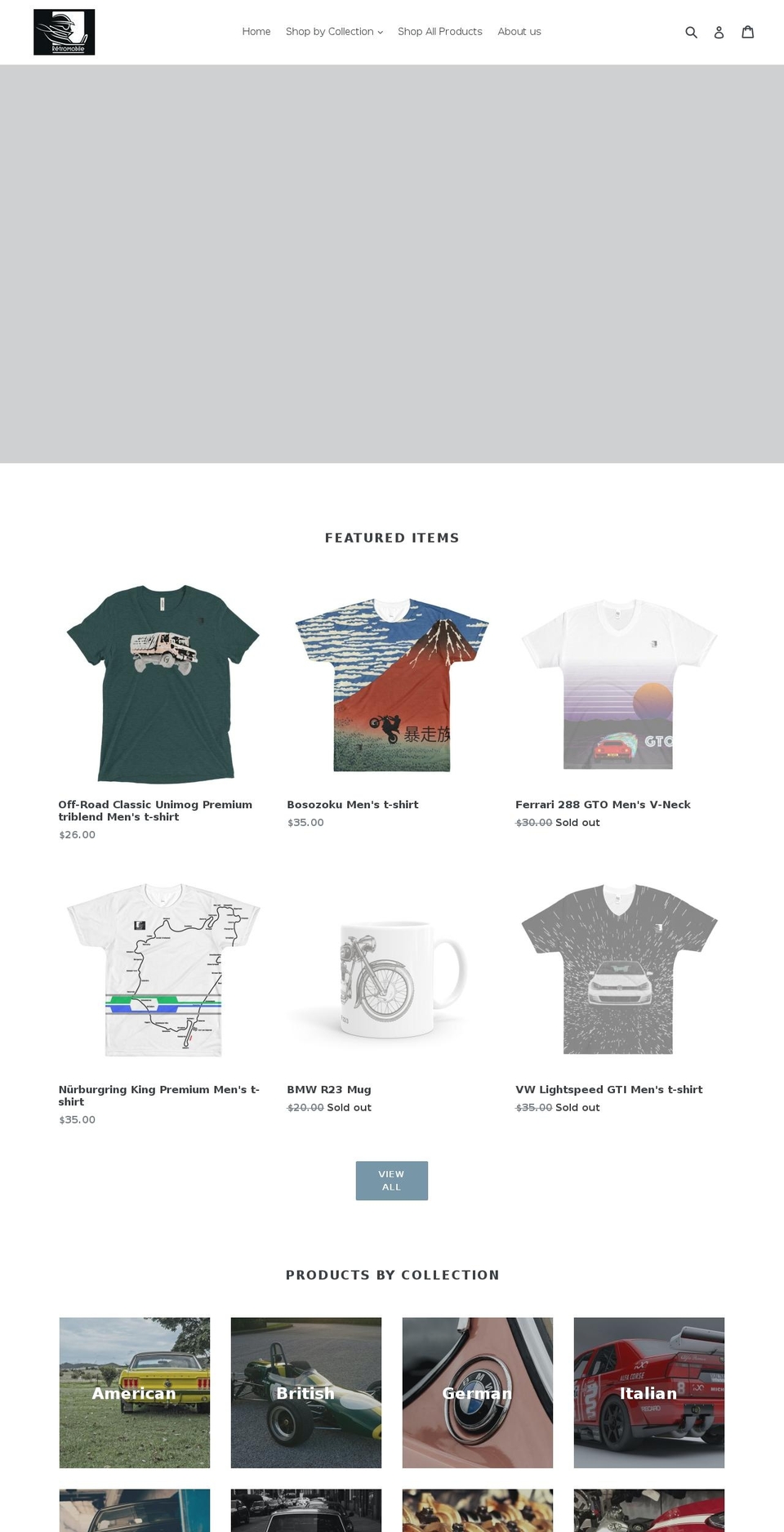 retromobiledesigns.com — Shopify storefront screenshot