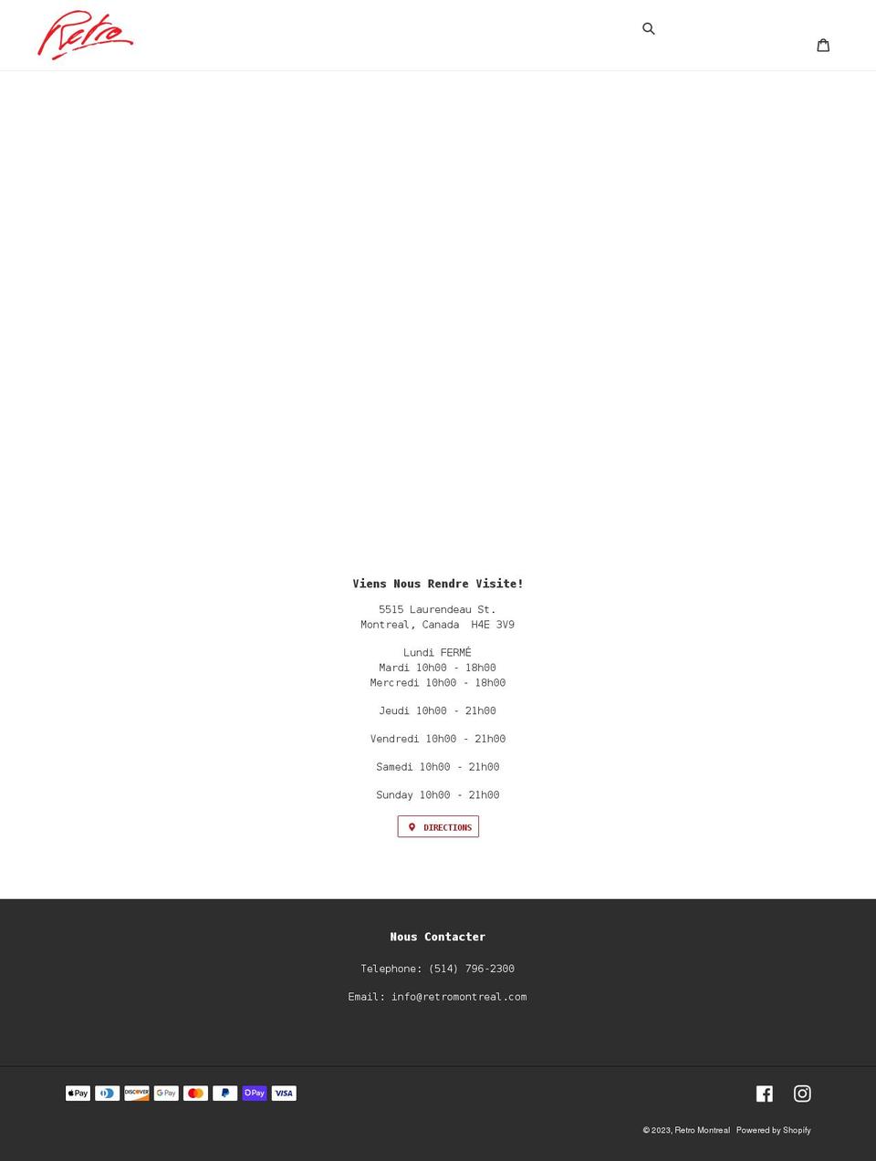 retromontreal.com shopify website screenshot