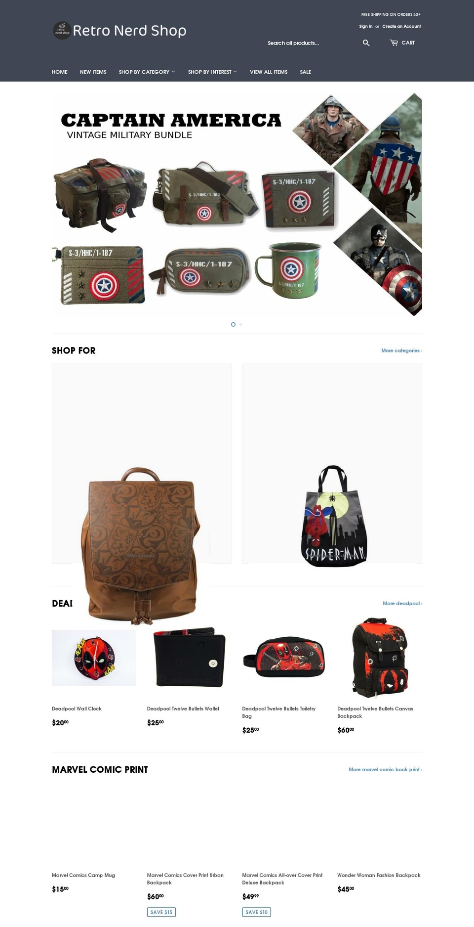 retronerdshop.com — Shopify storefront screenshot