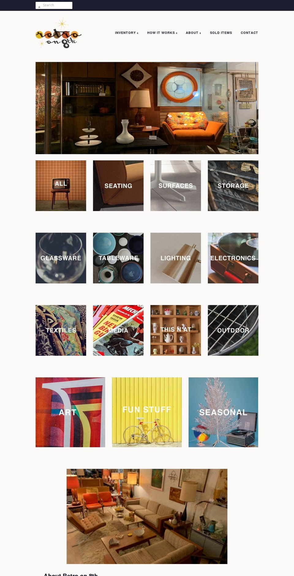 retroon8th.com shopify website screenshot
