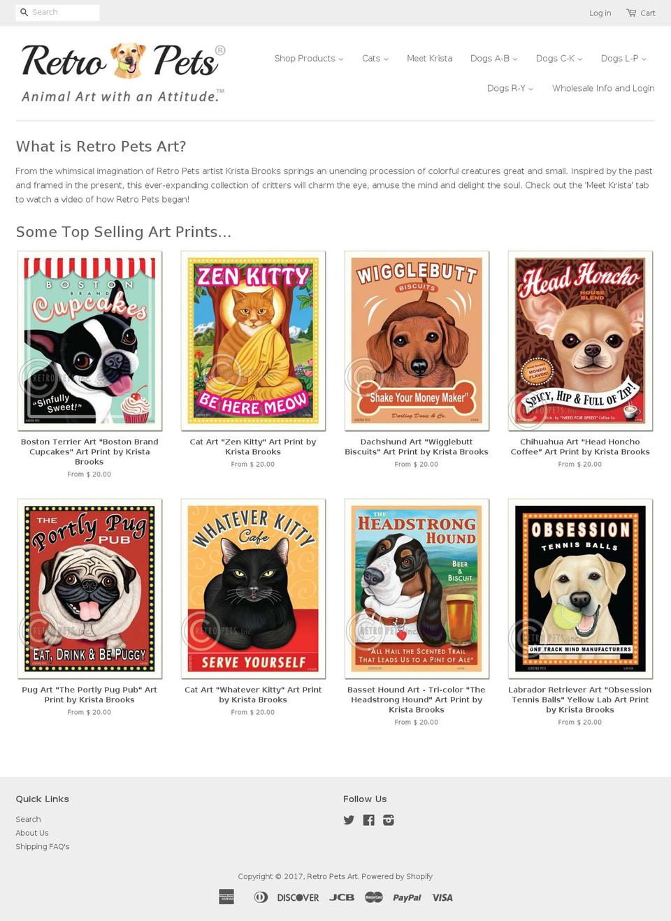 retropets.org shopify website screenshot