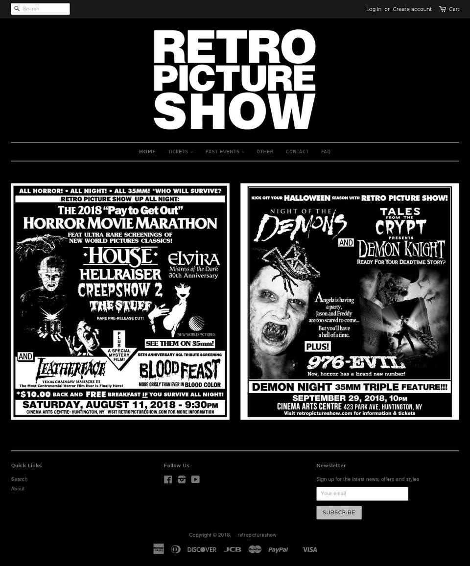 retropictureshow.com — Shopify storefront screenshot
