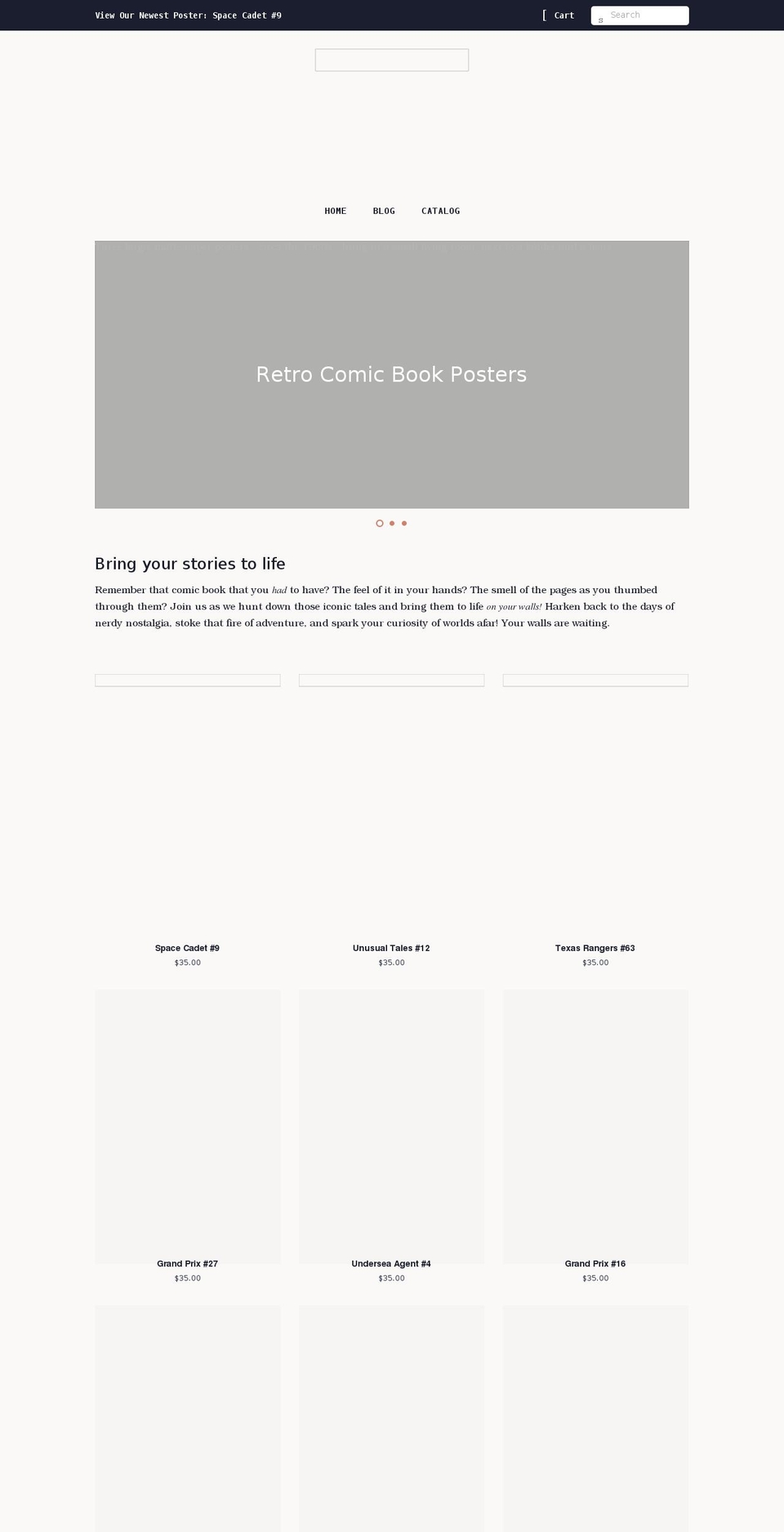 retroprintstore.com shopify website screenshot