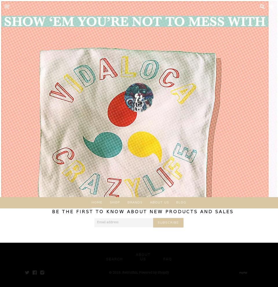 retroshiz.com — Shopify storefront screenshot