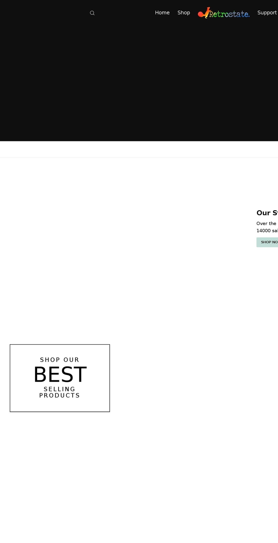 retrostate.co.uk shopify website screenshot