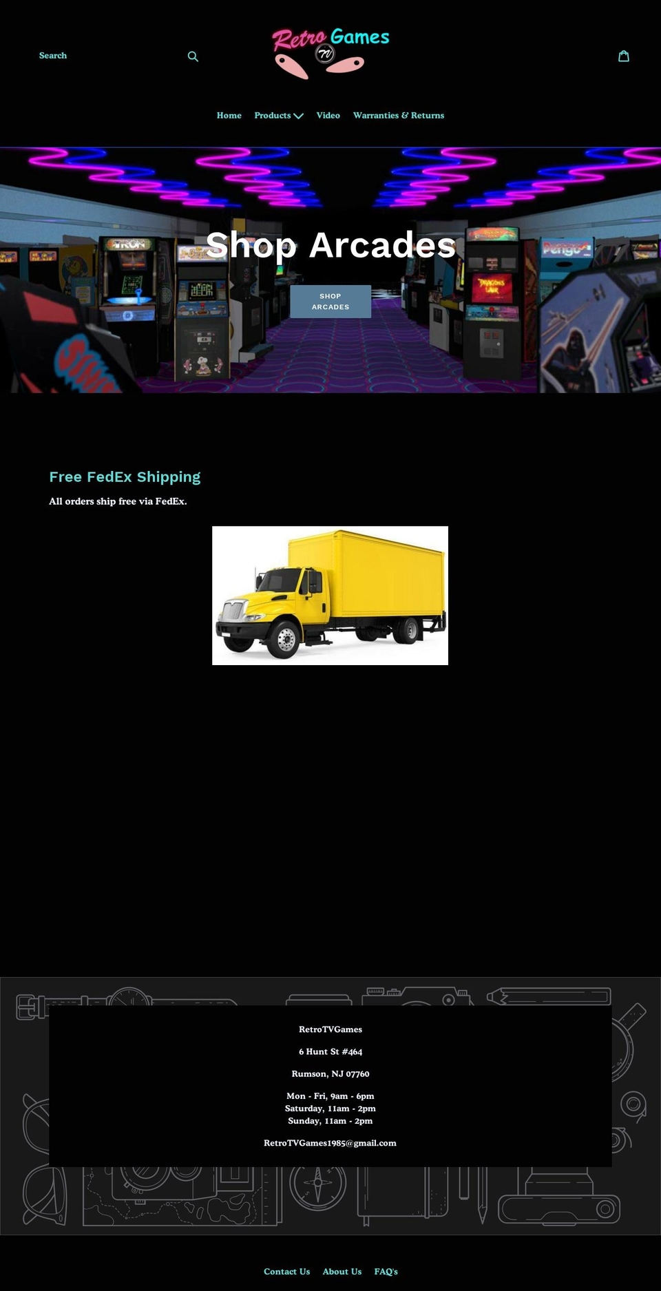 retrotvgames.com — Shopify storefront screenshot