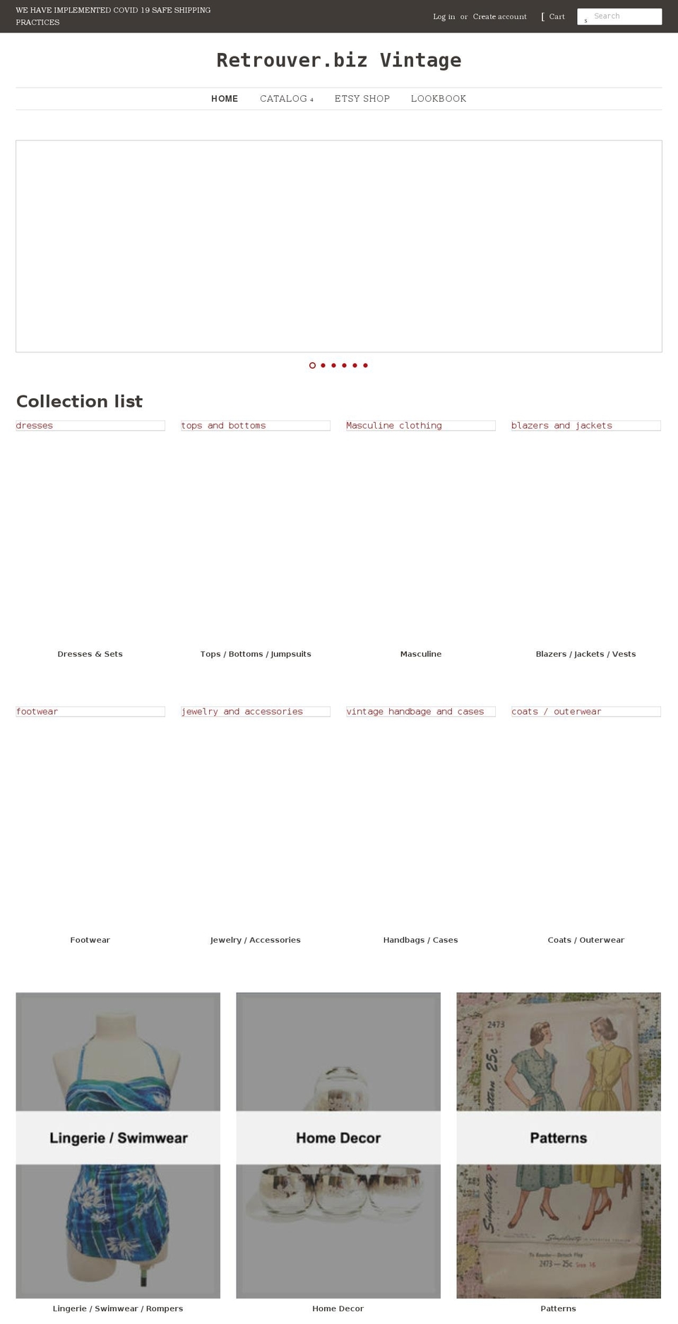 retrouver.biz shopify website screenshot