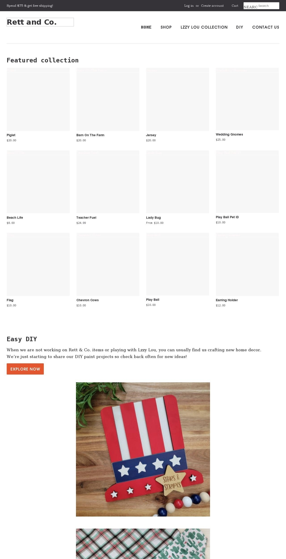 rettandco.com shopify website screenshot