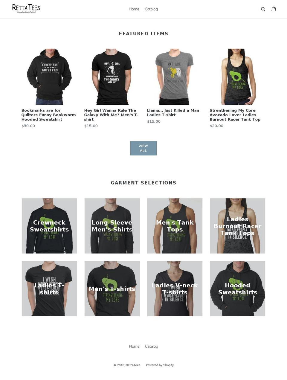 rettatees.com — Shopify storefront screenshot