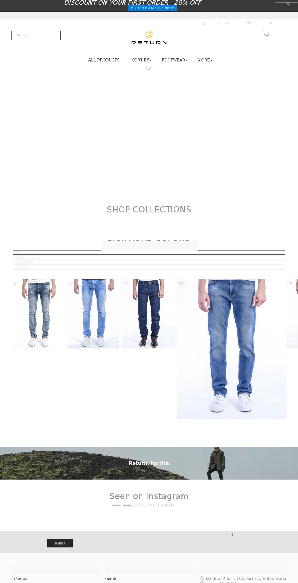 returnjeans.com — Shopify storefront screenshot