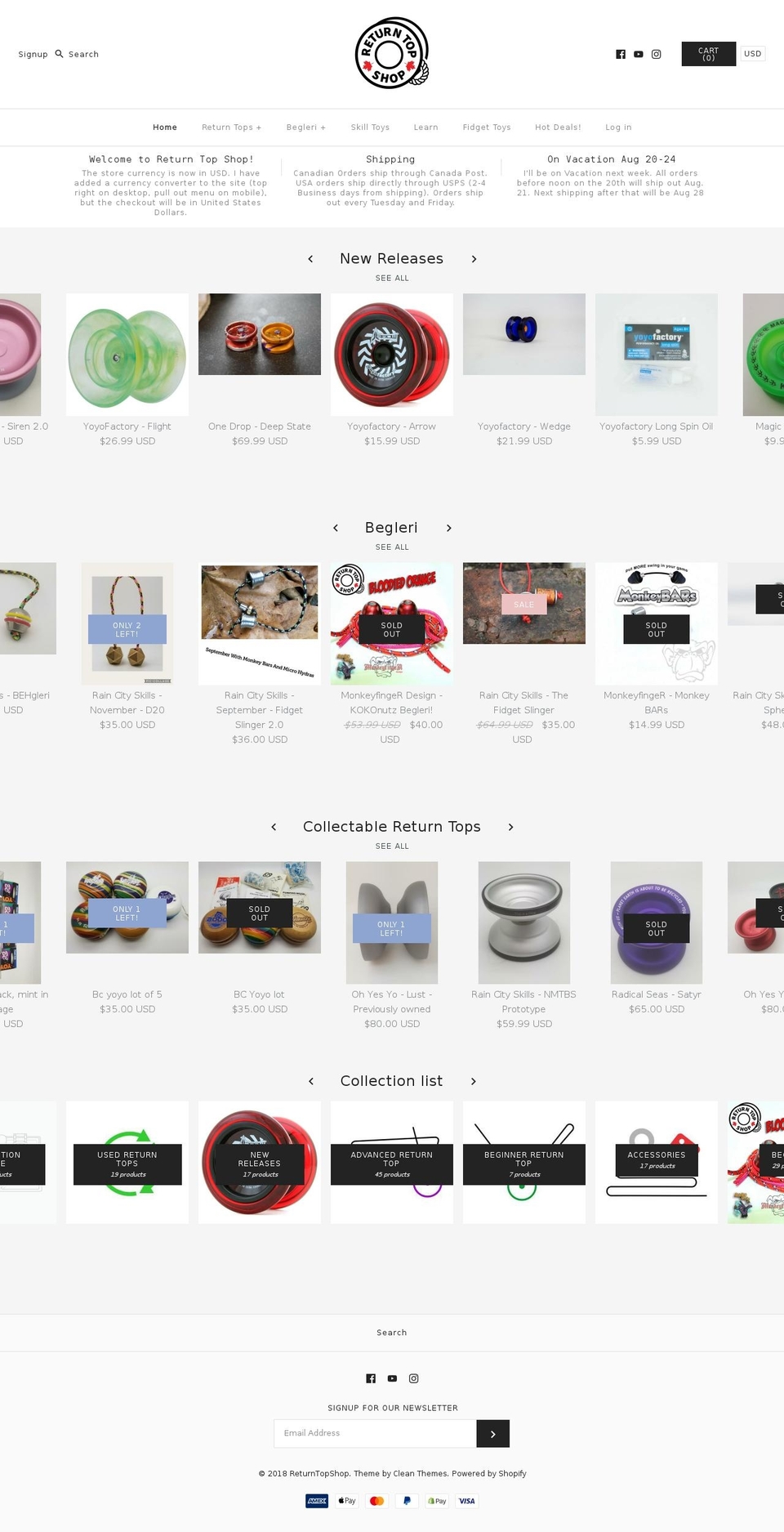 returntopshop.com shopify website screenshot
