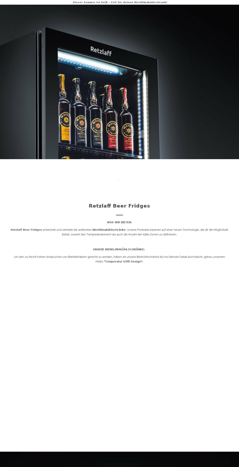 retzlaff-beer-fridges.com — Shopify storefront screenshot