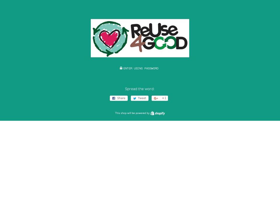 reuse4goodstore.org shopify website screenshot