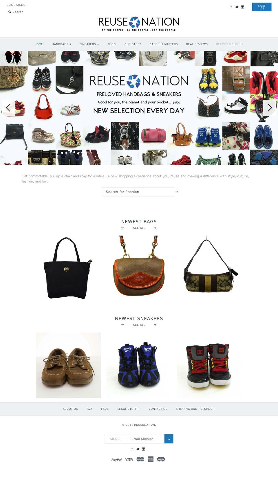 reusenation.com shopify website screenshot