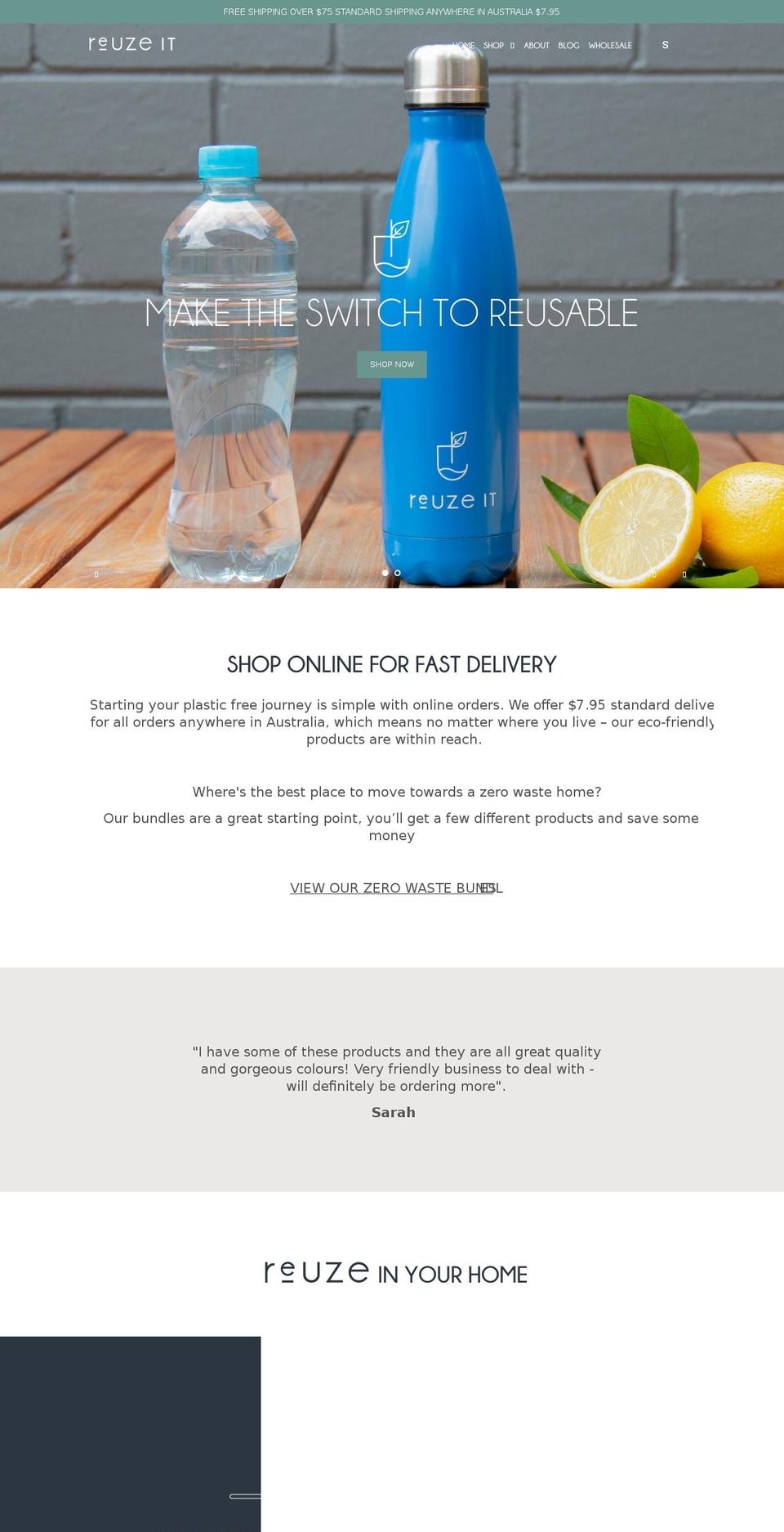 reuzeit.com.au shopify website screenshot