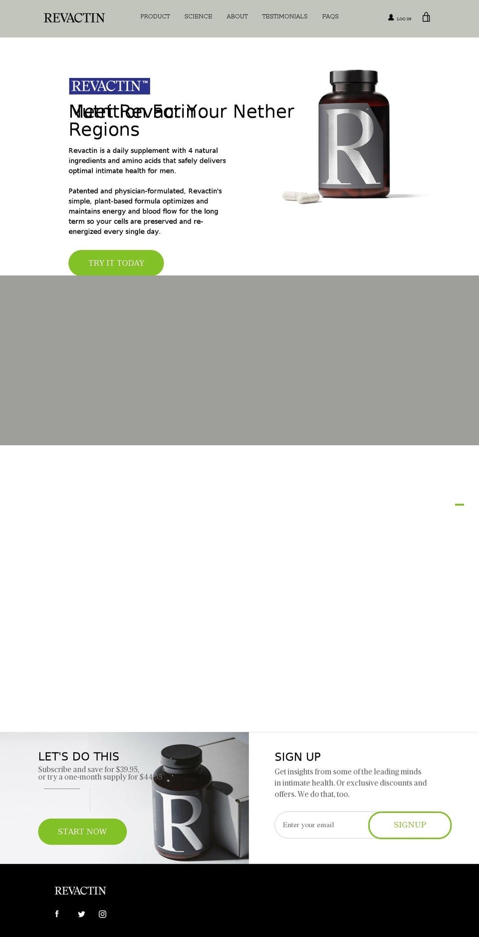 revactin.myshopify.com shopify website screenshot