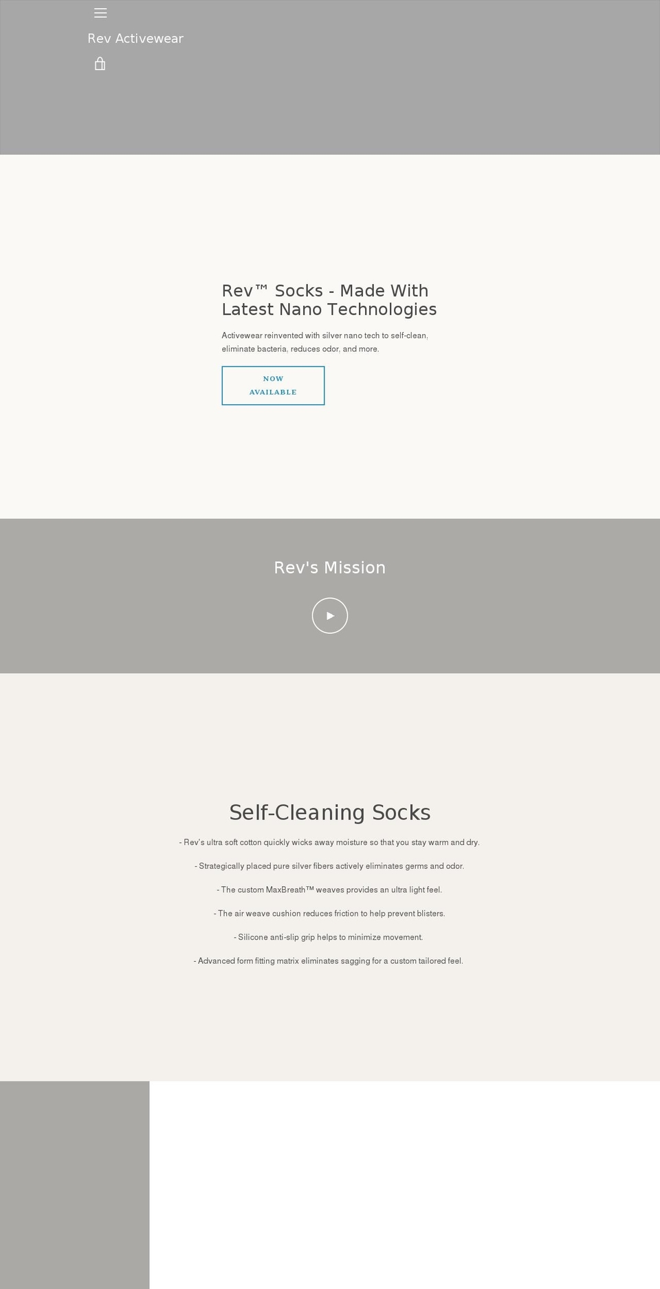 revactivewear.com shopify website screenshot