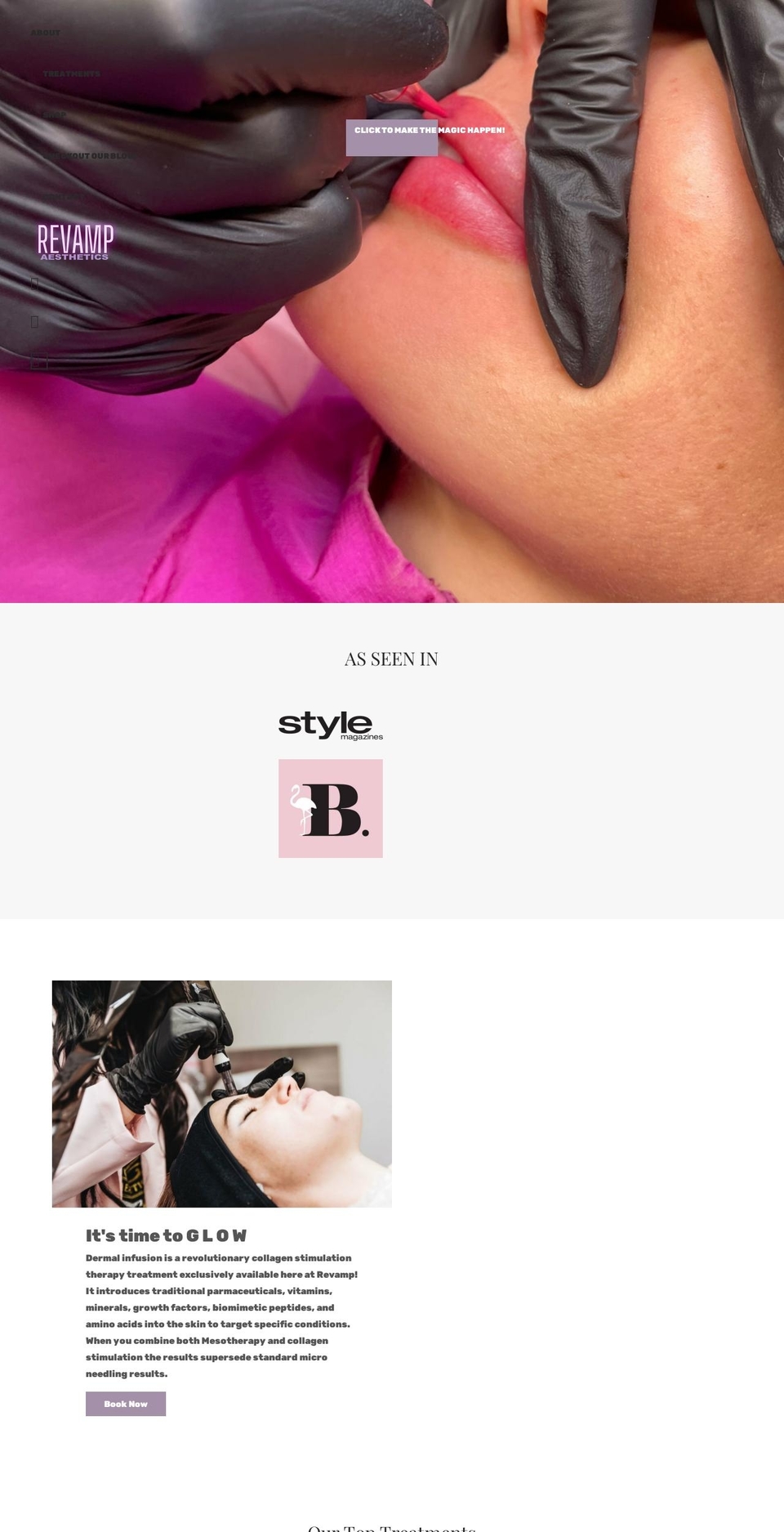 revampaesthetics.com.au shopify website screenshot