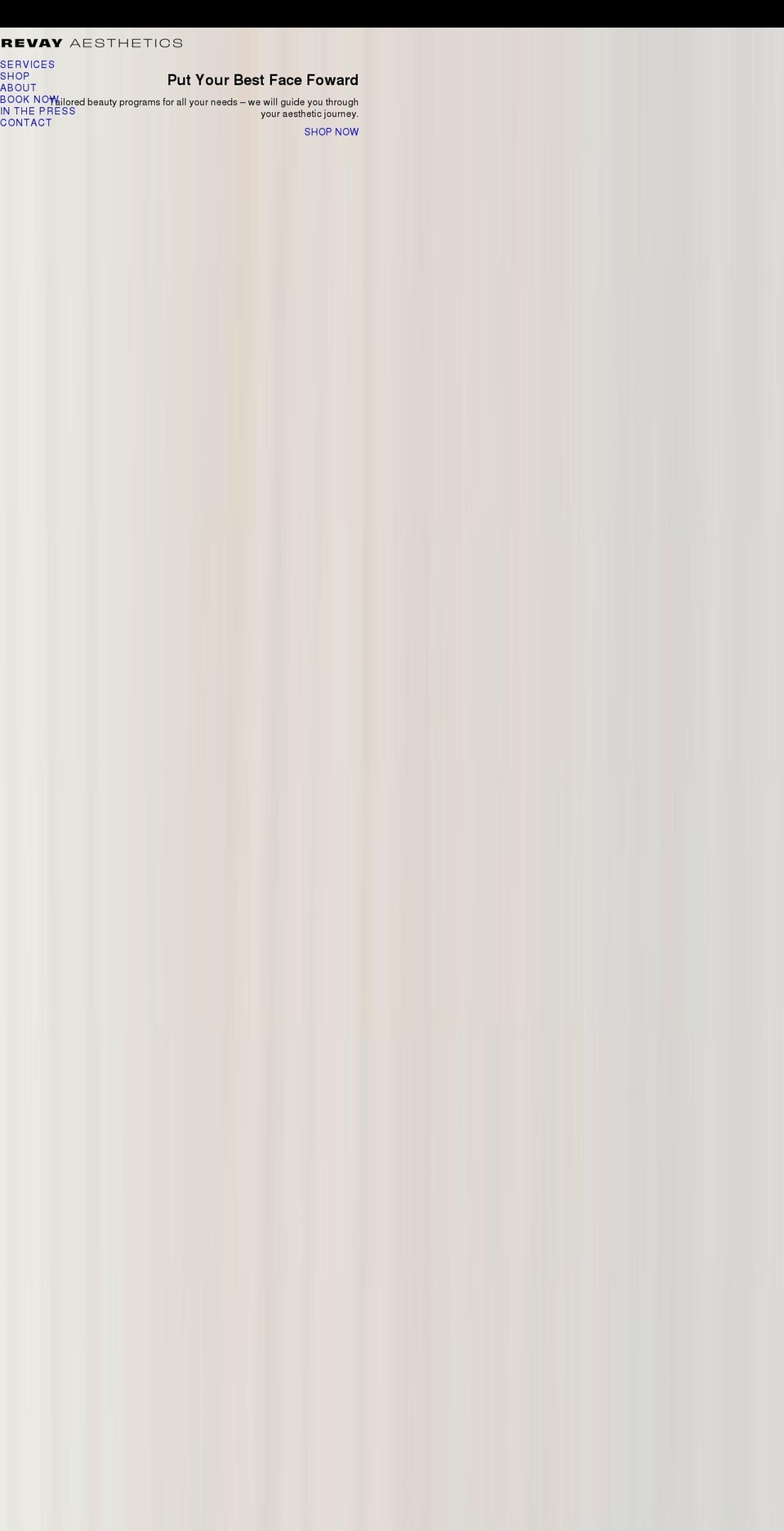 revayaesthetics.com shopify website screenshot