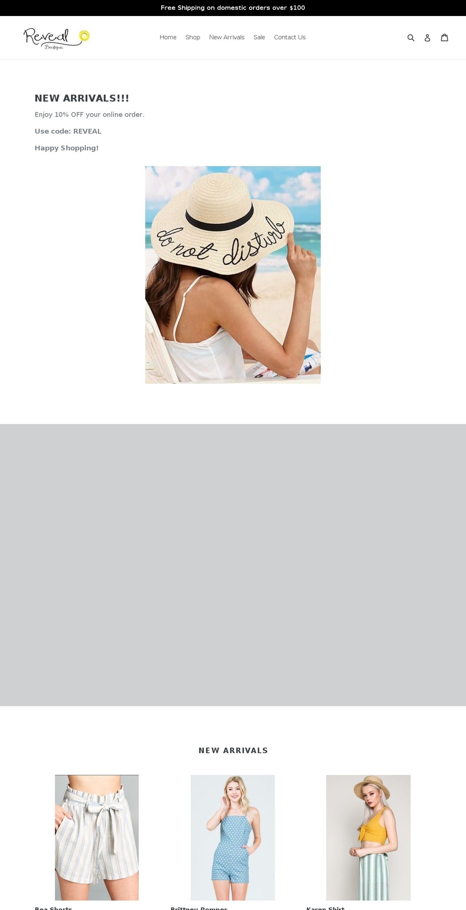 revealboutiquemiami.com — Shopify storefront screenshot