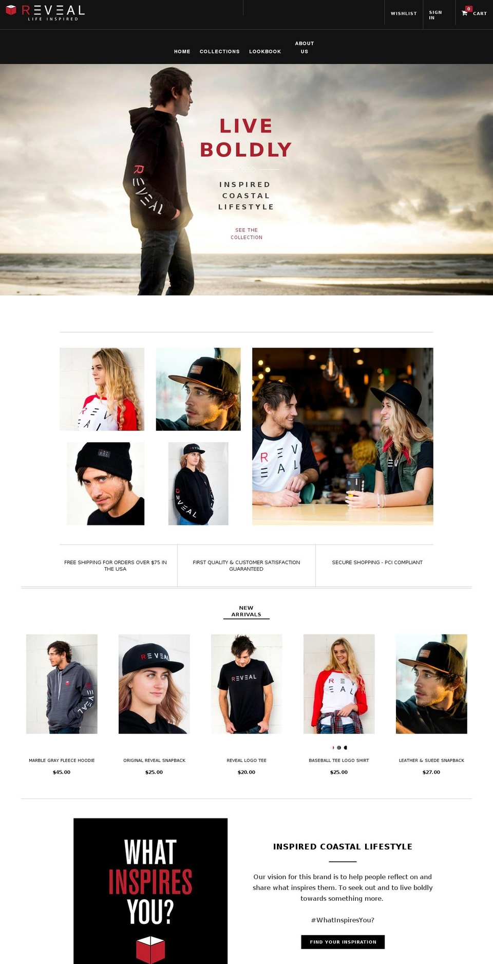 revealbrand.com shopify website screenshot